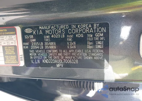 2020 Kia Soul Lx/X Line/S из США, поврежденный, VIN KNDJ23AU0L7006328